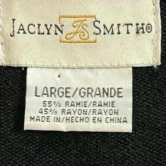 Vintage Jaclyn Smith Shortsleeved Embroidered Floral Cardigan /Top  size Large - Picture 8 of 8